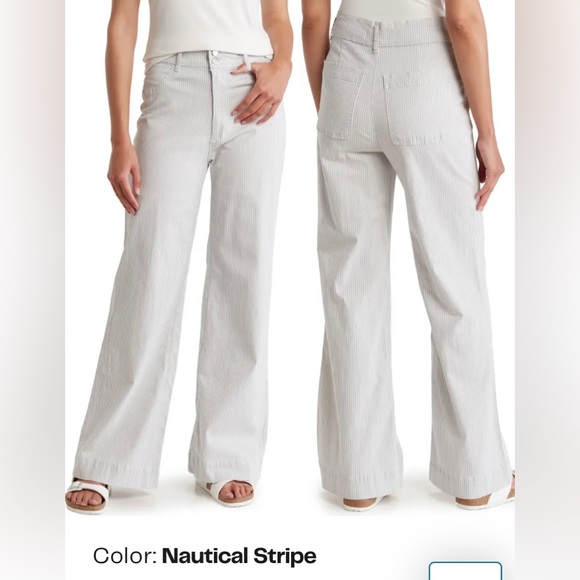 DL1961 Hepburn Wide Leg | Nautical Stripe Trousers | Size 28 - Picture 8 of 8